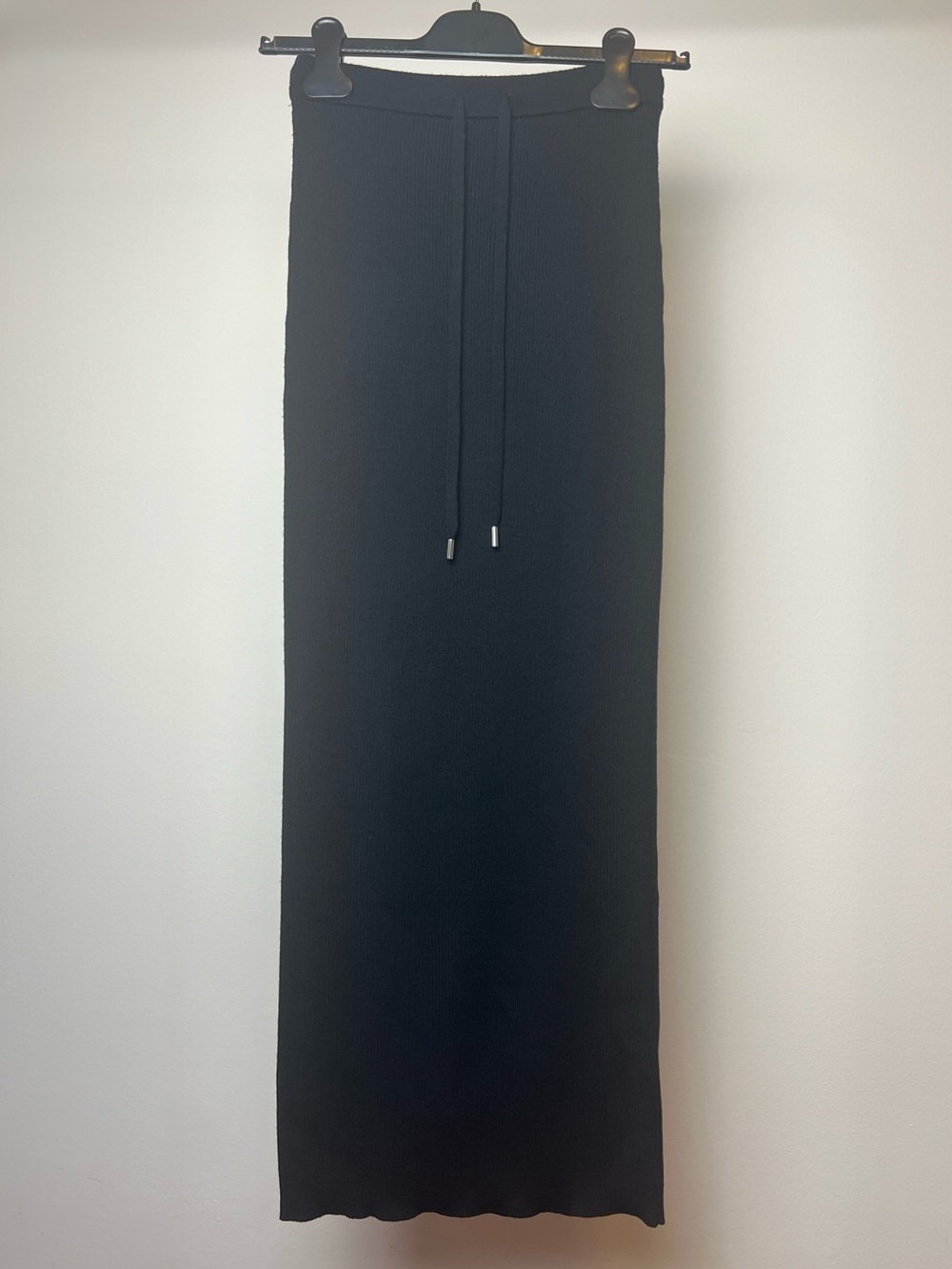 T by Alexander Wang Merino Wool Drawstring Maxi Skirt